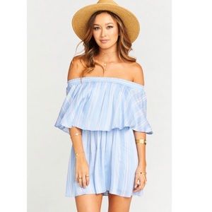 SHOW ME YOUR MUMU OFF THE SHOULDER MINI DRESS SZ S